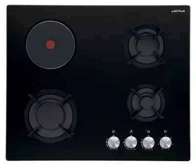 Produktbild von Airlux AV647HBK, Schwarz, Integriert, Kombi, Glas, 4 Zone(n), 3 Zone(n)