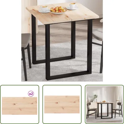 Produktbild von The Living Store Tischplatten 2 Stk. 70x35x2,5 cm Rechteckig Massivholz Kiefer
