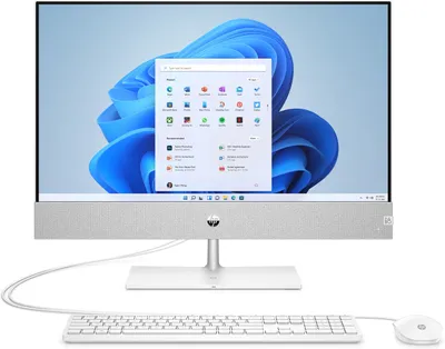 Produktbild von HP Pavilion 24-ca0400ng AMD Ryzen™ 5 60,5 cm (23.8" ) 1920 x 1080 Pixel 16 GB DDR4-SDRAM 512 GB SSD All-in-One-PC Windows 11 Home Wi-Fi 5 (802.11ac) Weiß (735R5EA#ABD)