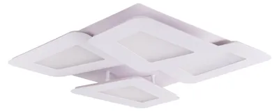 Produktbild von Deckenleuchten - LED / CCT Deckenleuchte "SIMEN" L/B: 48cm weiß, Deckenlampe im Modern Style, aus Metall und Kunststoff in weiß, 48 x 48 x 8 cm, inkl. LED – dimmbar – CCT-Wechsler – Nachtlichtfunktion – Fernbedienung – Inkl. Memoryfunktion