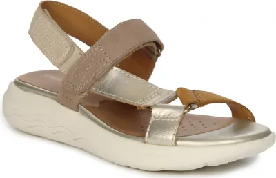 Produktbild von Geox Sandalen mit 5 cm Absatz und Klettverschluss für individuelle Weitenregulierung