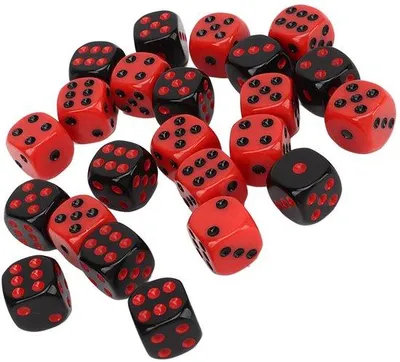 Zdjęcie produktu dla Wodoodporny zestaw 48 sztuk plastikowych, dwustronnych kostek - zabawka - karty do gry - woreczki do przechowywania - rozmiar 1,5 cm - wodoodporne - zestaw do zabawy