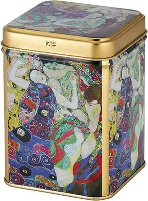 Produktbild von Dose Klimt Jungfrau 100g eckig, Stülpdeckel 98 x 65 x 65 mm