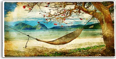 Produktbild von Coloray Acrylbild 100x50  Wandbild Acrylbilder Foto Bild tropisch Malerei Strand Meer