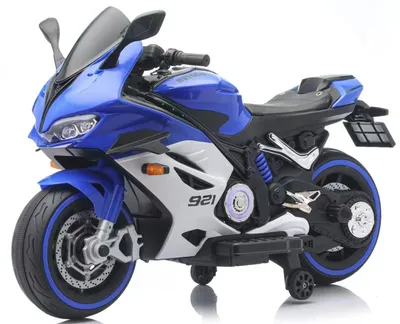 Produktbild von XXL Elektro-Kindermotorrad Kinderfahrzeug Motorrad für Kinder bis 8 Jahren  12V–2x55W USB/AUX/Bluetooth  130 x 55 x 87 cm Blau (BJFT921 )