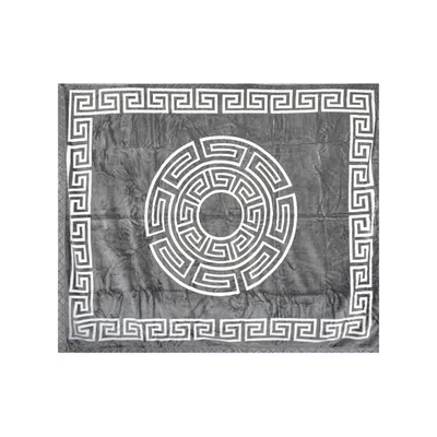 Produktbild von Weiche Decke aus Polyester mit Muster 200 cm x 240 cm Doppellagig Kuscheldecke Fleecedecke Grau