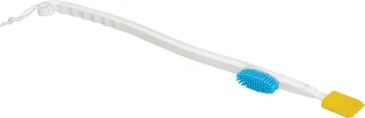 Productafbeelding van Aidapt Teenreiniger met - Lange steel (60cm) en borstel - Wit