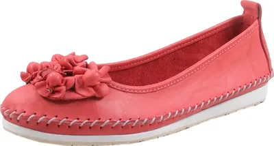 Produktbild von Andrea Conti Damen Ballerina Slipper Leder florale Applikation soft 0027987, Größe:42 EU, Farbe:Pink