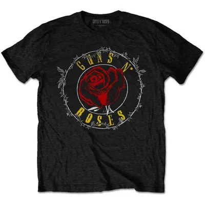 Obrázok produktu pre Guns N' Roses Rose Circle Paradise City Black M Tričko