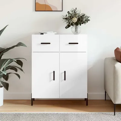 Obrázek produktu pro vidaXL Příborník vysoký lesk bílý 69,5x34x90 cm Dřevěný materiál