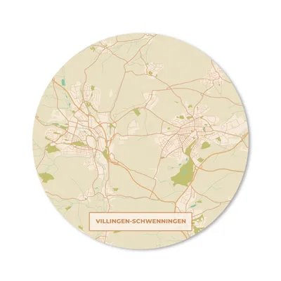 Produktbild von MuchoWow® Mauspad Mousepad Villingen-Schwenningen - Karte - Vintage - Stadtplan 40x40 cm - Mousepads - Maus Mat - Pad - Mausunterlage - Schreibtisch Accessoires