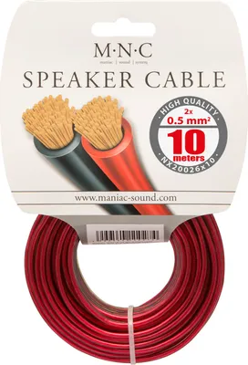 Produktbild von Lautsprecherkabel - Lautsprecherkabel - Audiokabel 10 m - 10 Meter - 2 x 0,5 mm² - NX20026X10