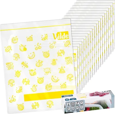 Obrázok produktu pre Potravinové vrecká na zips 18x23 cm 20 ks.