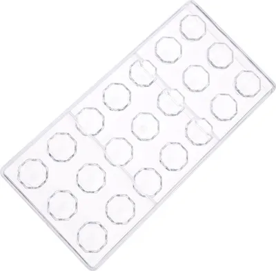 Produktbild von 3D Transparent Schokoladenform, Pralinenform Backzubehör, Wiederverwendbare Schokolade Tablett mit 21 Löchern, für die Heimwerkerproduktion von Gebäck, Süßwarenbacken, Pralinen.