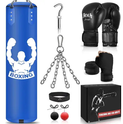 Image de Solidchoice - Sac de frappe robuste pour adultes, bleu