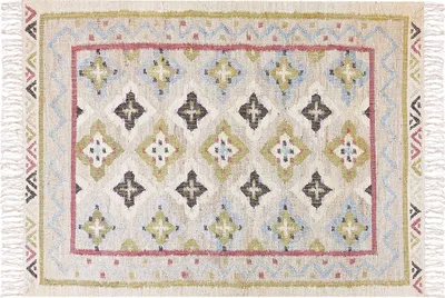 Produktbild von BELIANI Teppich Beige aus Jute 140 x 200 cm Rechteckig mit Fransen Orientalisch Kurzflor für Wohnzimmer Schlafzimmer Esszimmer