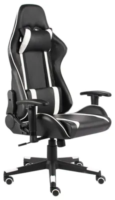 Imagen del producto de Gamestoel: Silla de escritorio blanca con respaldo alto y altura ajustable