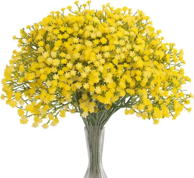 Produktbild von MODFU Künstliche Blume, Schleierkraut, künstlicher Blumenstrauß für Hochzeit, Brautparty, Heimdekoration