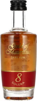 Produktbild von Gold of Mauritius 8 Solera Dark Rum 40% Vol. 0,05l