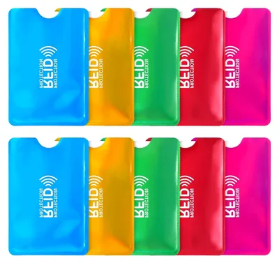 Produktbild von 10 Stück RFID Blocker Kartenhülle, RFID-Kartenhalter, KreditkartenhüLle, Bunte Kartenhüllen für Frauen und Männer