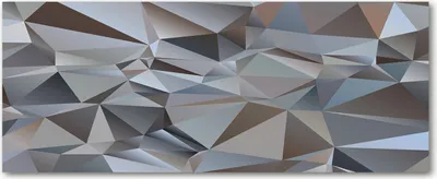 Produktbild von Tulup® Leinwandbild - 125x50 cm - Wandkunst - Drucke auf Leinwand - Leinwanddruck  - Kunst: modern & klassisch - Grau - Abstrakte Dreiecke