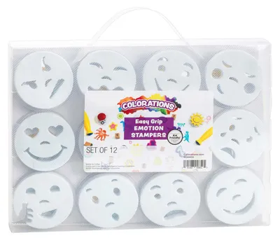 Produktbild von Colorations – Easy Grip Emotionsstempel, 12 Stück