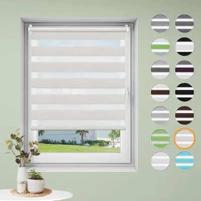 Produktbild von Rollos für Fenster ohne Bohren Doppelrollo 95 x 140 cm