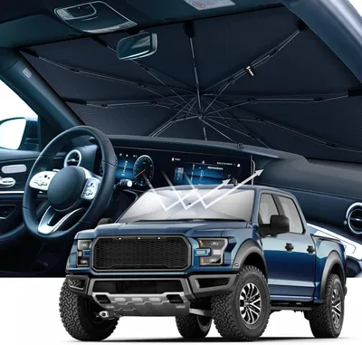 Imagen del producto de Paneles plegables para parabrisas, con protección UV, de 155 x 84 cm, para SUV y automóviles
