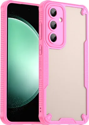 Produktbild von Schutzhülle für Samsung Galaxy S24 FE, transluzente matte Rückseite, TPU Bumper Case Pink