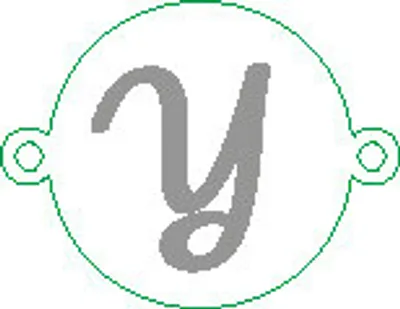Produktbild von Versilbertes Namensarmband mit Buchstabe Y