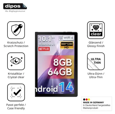 Produktbild von 2x Schutzfolie für Laptok LA10BK klar Displayschutzfolie Folie Display Schutz dipos