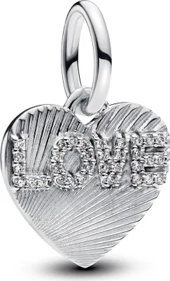 Zdjęcie produktu dla PANDORA MOMENTS Charm Love Heart Engravable Silver 793604C01