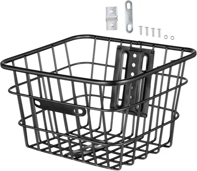 Produktbild von Fahrradkorb 27,5 x 23 x 16 cm, Metall, für Lenker, für Einkauf, inklusive Montagezubehör