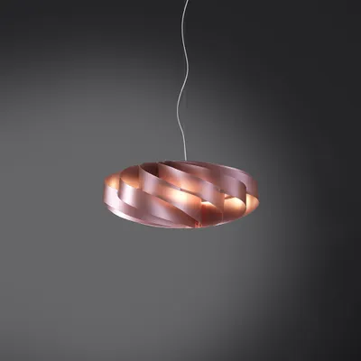 Obrázek produktu pro Moderní třísvětelný plochý závěsný systém v barvě Polilux Pink Metallic D70 Italy