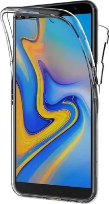 Produktbild von Full Cover Für Samsung Galaxy J6 Plus Silikon 6,0" TPU 360° Transparent Hülle Cover