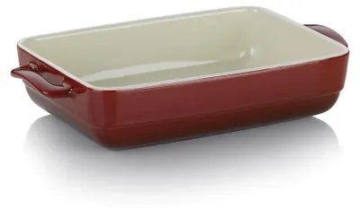 Produktbild von Auflaufform Malin Servierform eckig Keramik Rot H 6.5 x B 19 x L 32 cm
