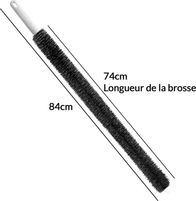 Image de Brosse de nettoyage pour radiateur flexible 84cm plumeau utilisation sec humide