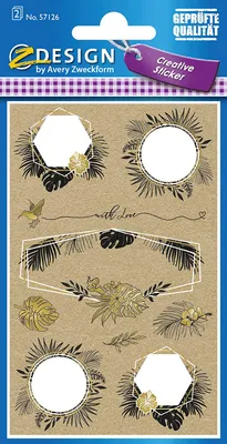 Produktbild von AVERY Zweckform ZDesign CREATIVE Geschenke-Sticker 2 Blatt à 9 Etiketten