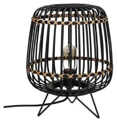 Zdjęcie produktu dla Lampa stołowa Pomax Momok, czarna, średnica 27 cm, wysokość 34 cm