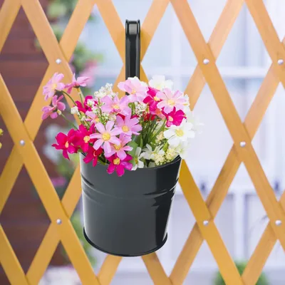 Immagine prodotto di 10 ganci metallici da 16 cm per piante, colore nero