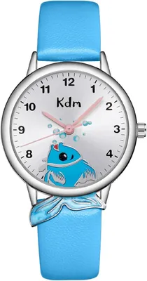 Produktbild von Kinderuhr Analog Leder Armbanduhr für Mädchen Jungen Wasserdicht Quarz Lernuhr Geschenk für Kinder 3–12 Jahre