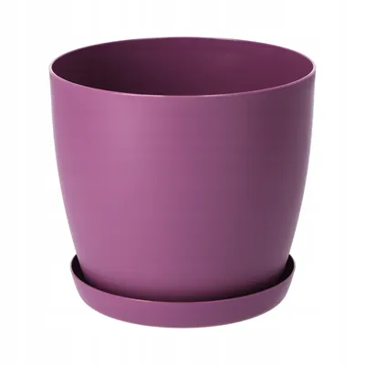 Immagine prodotto di Vaso da fiori KADAX "Agen", fioriera con sottovaso, prugna, 20 cm