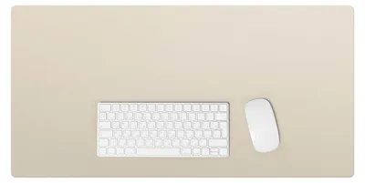 Produktbild von Farbe Beige – Schreibtischunterlage – Rutschfeste Tischunterlage – Schreibtischmatte für Büro & Zuhause – Schreibunterlage – Mauspad – Tischmatte – 90 x 45 cm