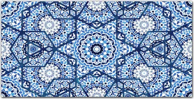 Produktbild von Coloray - Bild aus Glas - Glasbilder - 100 x 50 cm - Gehärtetes Glas Glasblock mit Bild Wohnzimmer Küche Dekoration Wanddekoration - Geometrie
