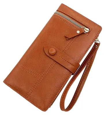 Image de Grand portefeuille en cuir avec protection RFID et de nombreux compartiments