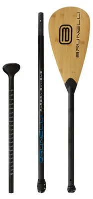 Produktbild von BRUNELLI CARBON BAMBUS Stechpaddel oder Kajak Dual Tech 2-in-1 SUP Paddel - Ausführung : 3-teilig