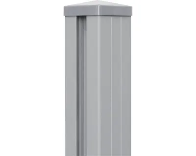 Produktbild von Torpfosten GroJa inkl. Kappe zum Einbetonieren 9 x 9 x 240 cm silber