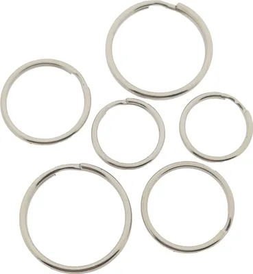 Produktbild von Schlüsselringe 18 Stück 20 - 25 - 30 mm Ø verchromt