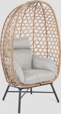 Zdjęcie produktu dla HOMLA Fotel PARAISO Naturalny z beżową poduszką 85x67x144 cm
