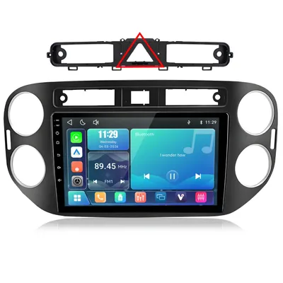Immagine prodotto di Autoradio compatibile con CarPlay e Android Auto, con GPS, navigatore, per Volkswagen Tiguan 5N 1NF, modelli dal 2007 al 2016, con comandi al volante, Bluetooth e USB
